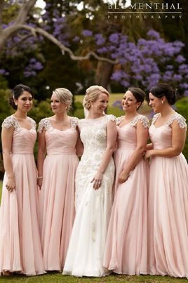 pink and white bridesmaid dresses