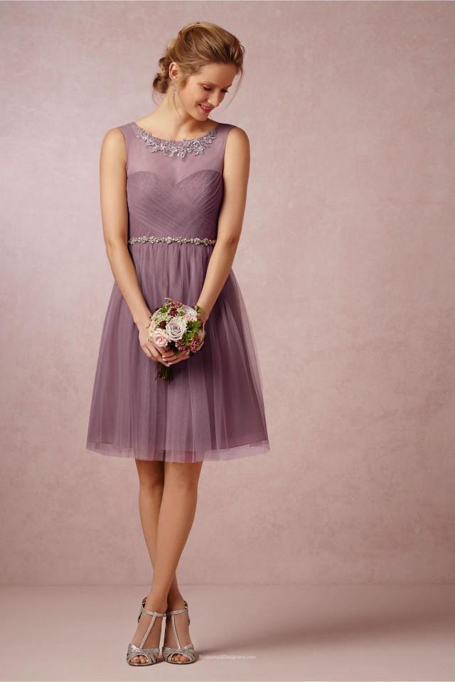 short mauve bridesmaid dresses