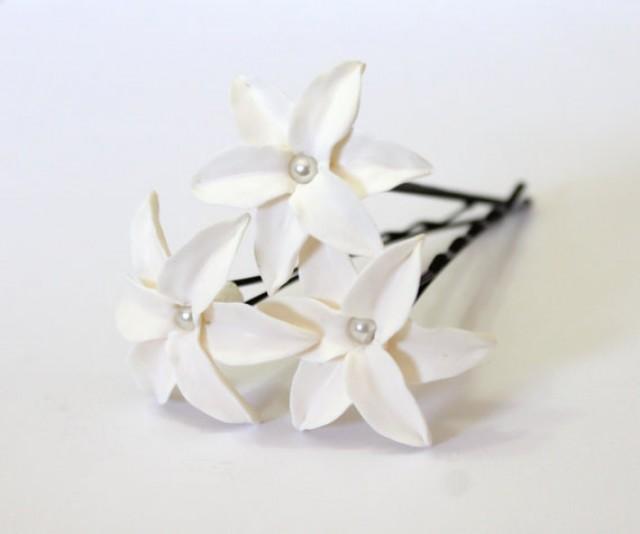 lily flower hair clip