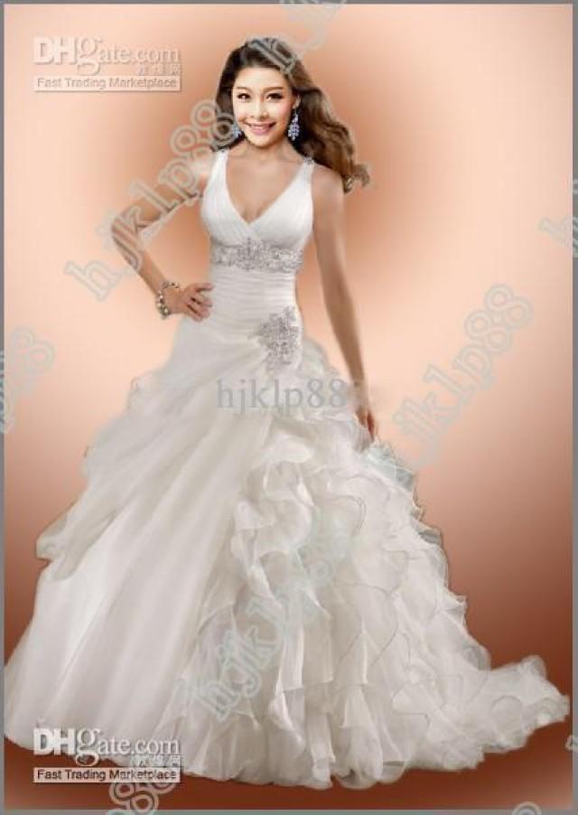 Gown Wedding Dresses Sassy Glamorous!new Sexy Ball Gown V Neckline