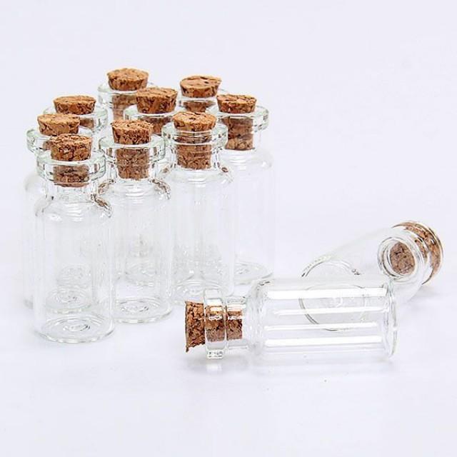 Wholesale Pcs Small Tiny Clear Glass Bottle Vial With Cork Ml