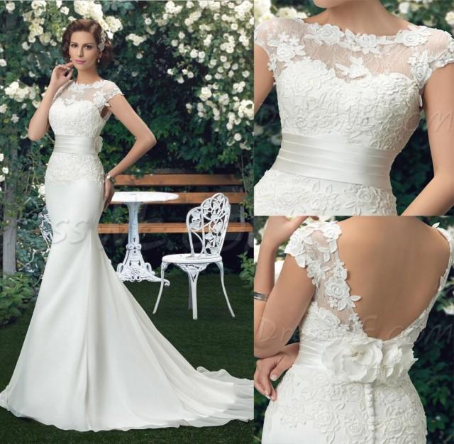 bateau wedding gown