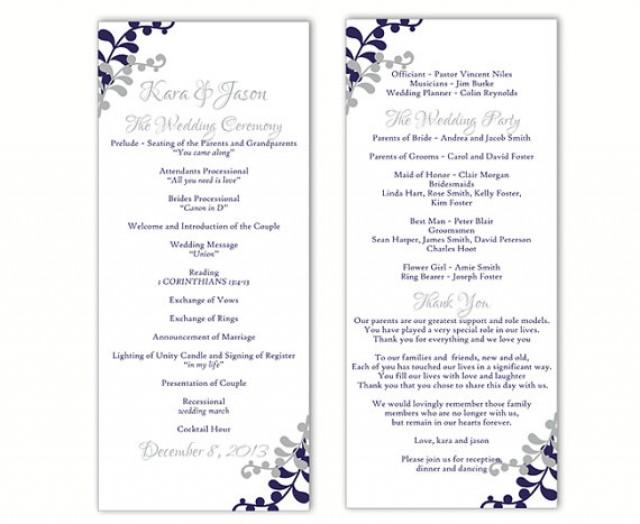 wedding programs templates for microsoft word