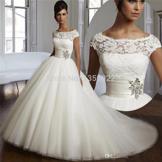 wedding dresses with lace and bling