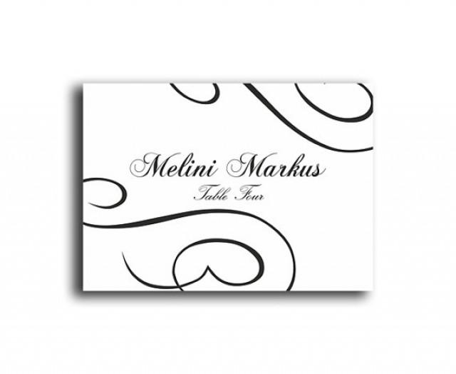 Place Cards Wedding Card Template Diy Editable Printable Elegant Black Tented 2370555 Weddbook