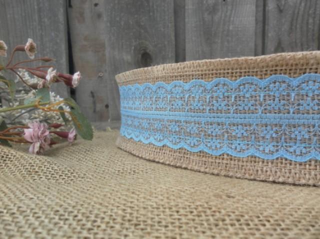 light blue lace ribbon