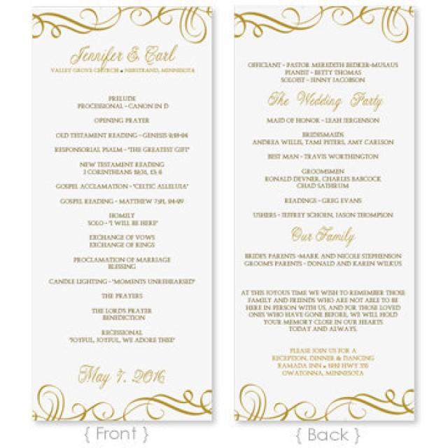 Free Printable Wedding Program Templates Word