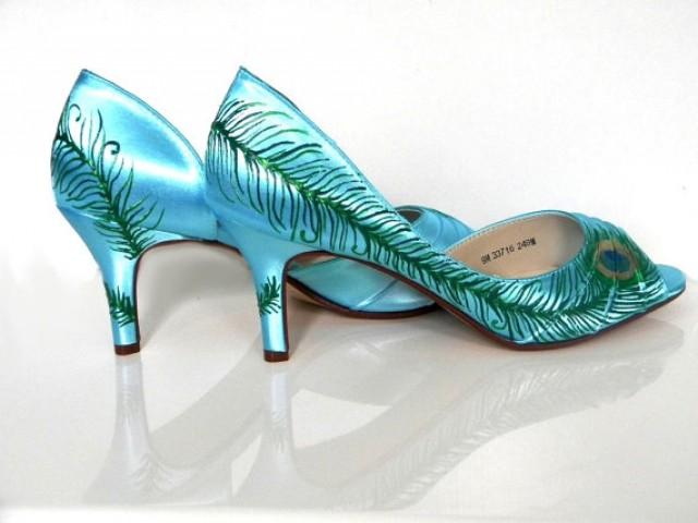 aqua wedding shoes