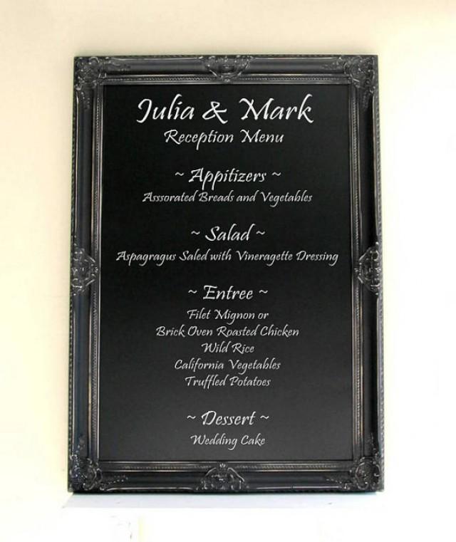 Black CHALKBOARD Gothic Wedding LaRGE 30x42 Kitchen ...