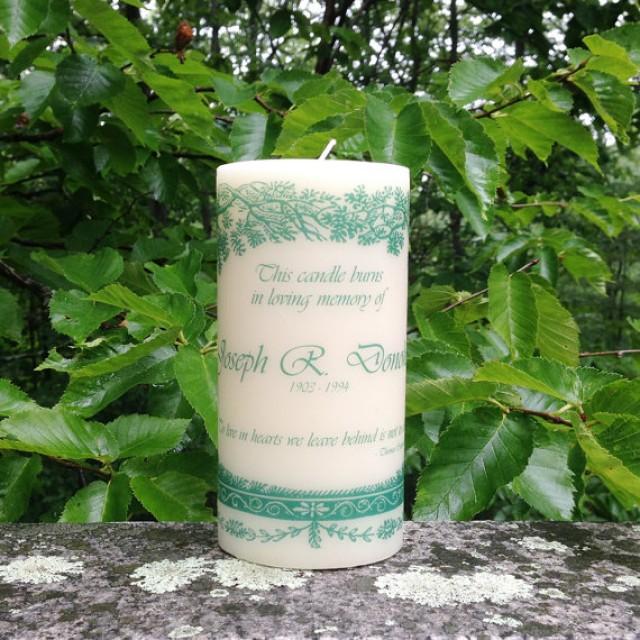 Evergreen Remembrance Candle, In Loving Memory Candle, Wedding Memorial