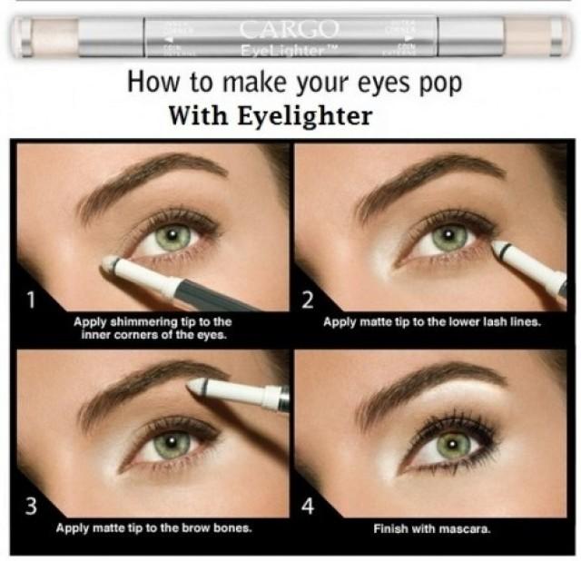 CARGO EyeLighter Eye Brightening Stick, Shimmer & Matte, White 2375719