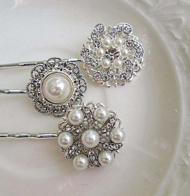 Bridal Hair Pins, Pearl Hair Pins, Wedding Hair Clip, Bridal Bobby Pins