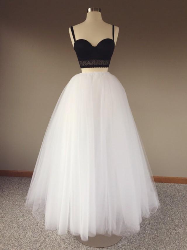 tulle white skirt