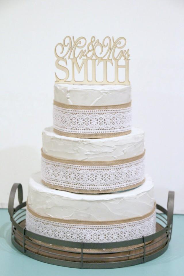Rustic Wedding Cake Topper Or Sign Mr And Mrs Topper