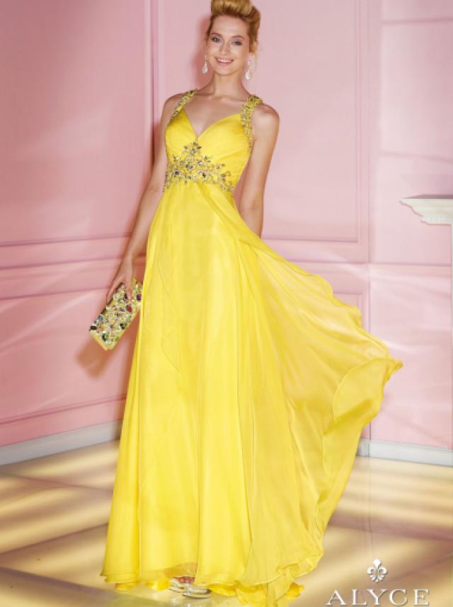 lemon evening gowns