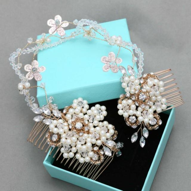 Bridal Tiara, Wedding Tiara, Wedding Crown, Gold Tiara, Headpiece, Flower Vines, Bridal Hair