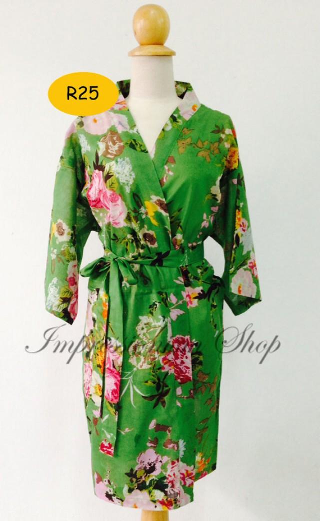 bridesmaid robes green