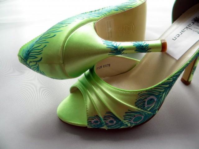 Bridal Lime Green Shoes , Wedding Shoes 
