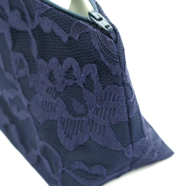 navy lace bag