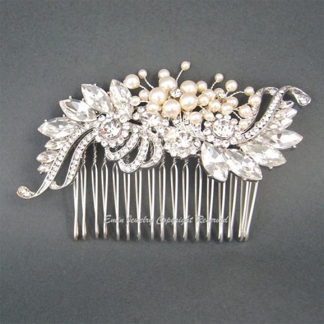 Vintage Wedding Hair Comb Bridal Hair Accessories Art Deco Ivory