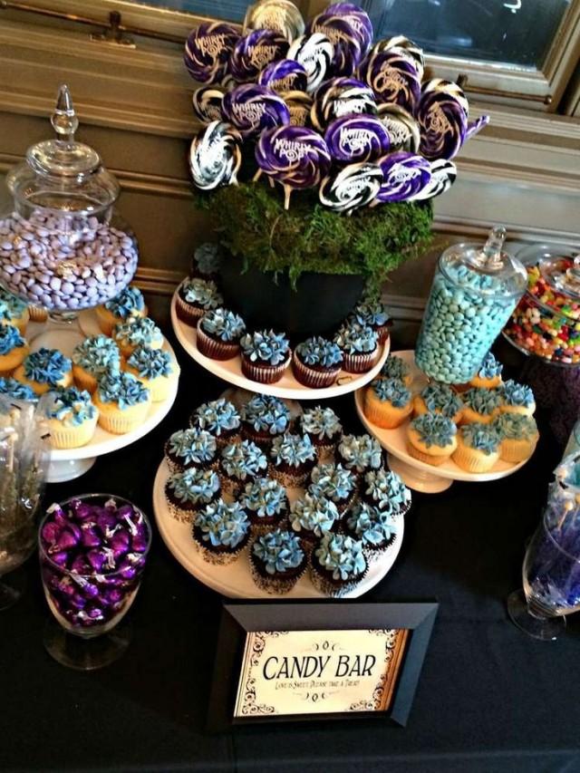 Black, White, Purple & Blue Bridal/Wedding Shower Party ...