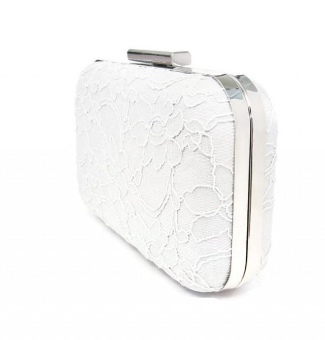 Lace Clutch, Silver Clutch, Bridal Accessories, Wedding Clutch, Bridal