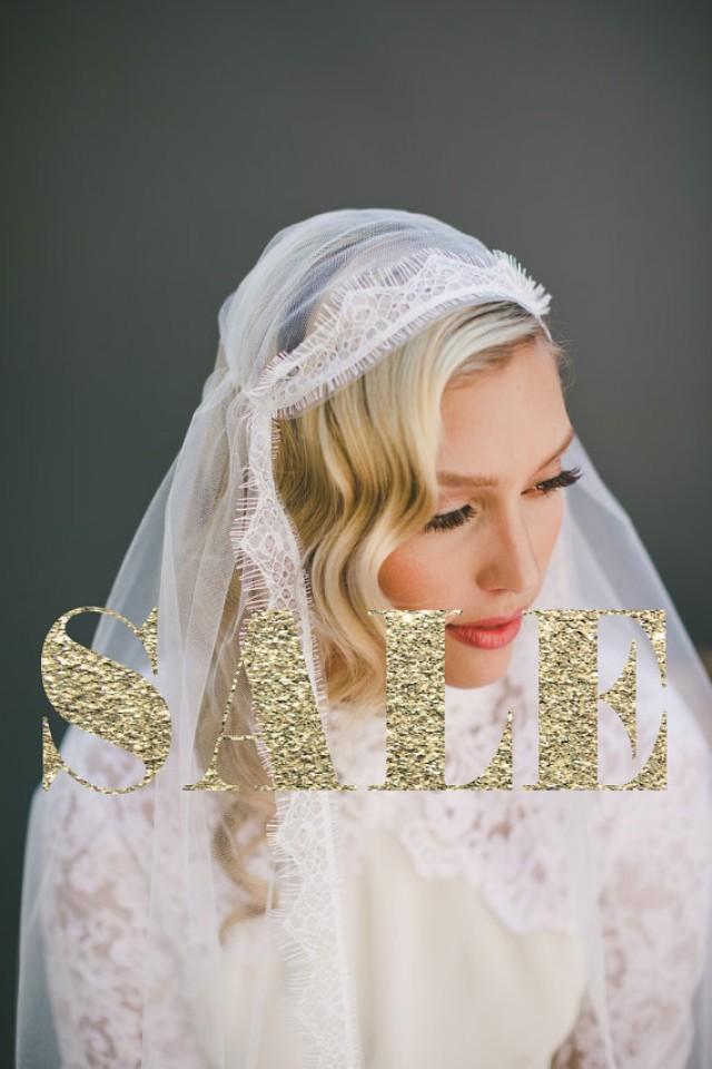 Lace Juliet Cap Veil, Wedding Veil Eyelash Fringe Lace Veil, Single ...