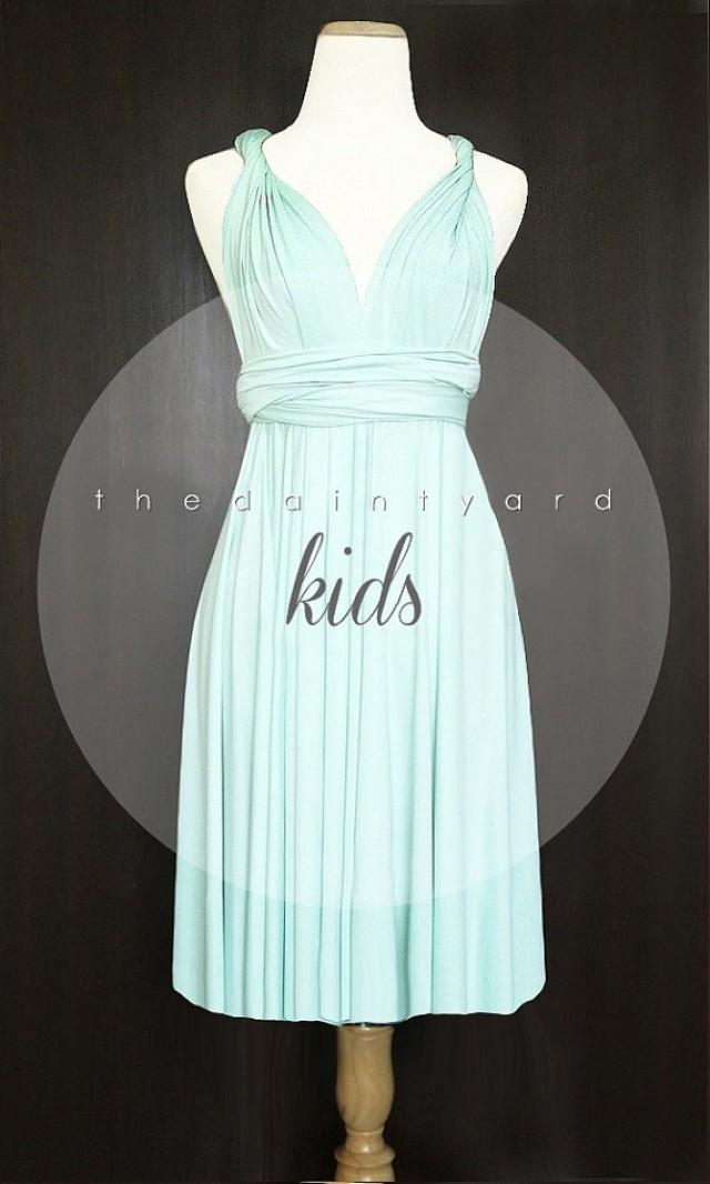 pastel green flower girl dress