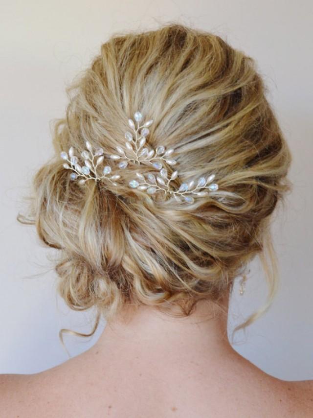 Bridal Hair Accessories Bridal Hair Pins Pearl Crystal Hair Pins