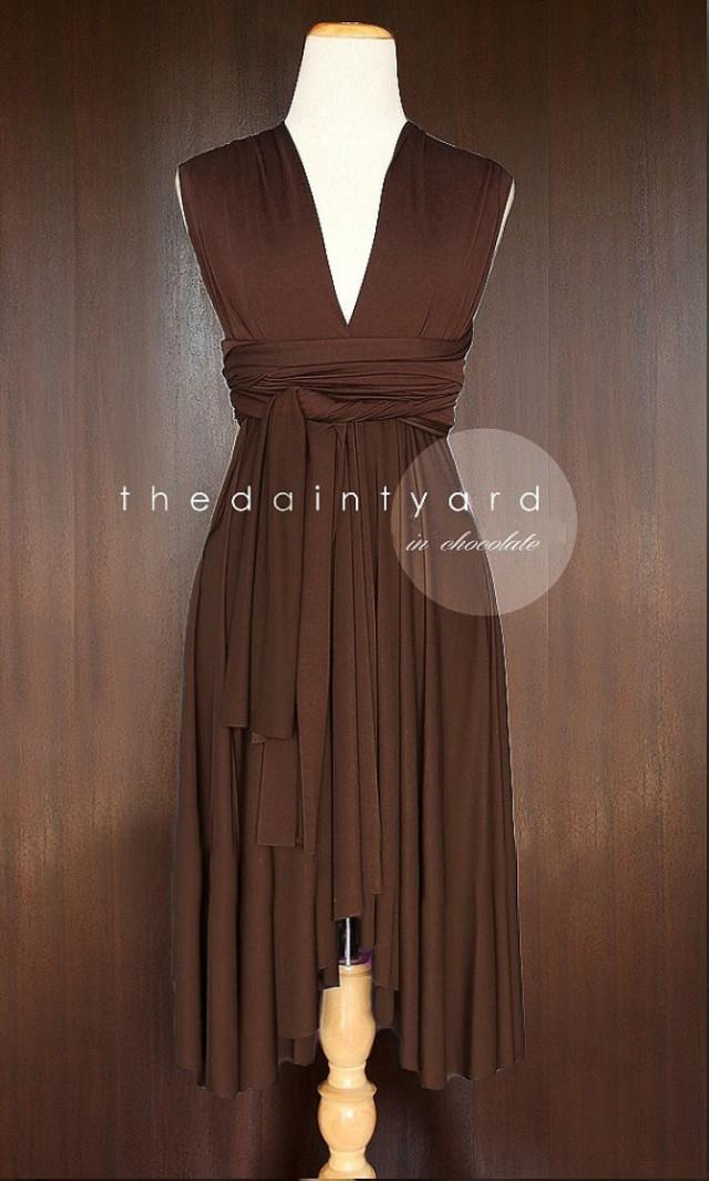 Chocolate Bridesmaid Dress Convertible Dress Infinity Dress Multiway
