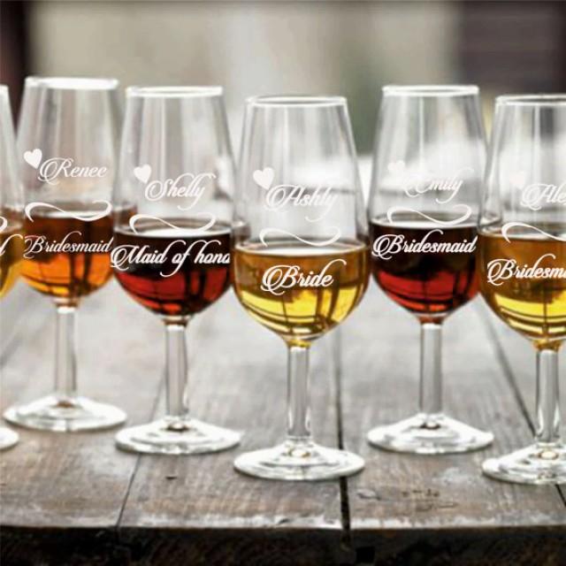 wedding wine glasses for bridesmaids
