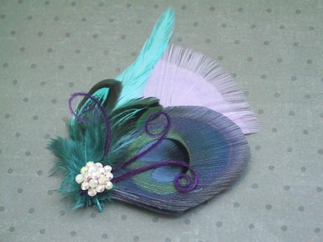 Bridal Fascinator Head Piece Feather Hair Piece Wedding Hair