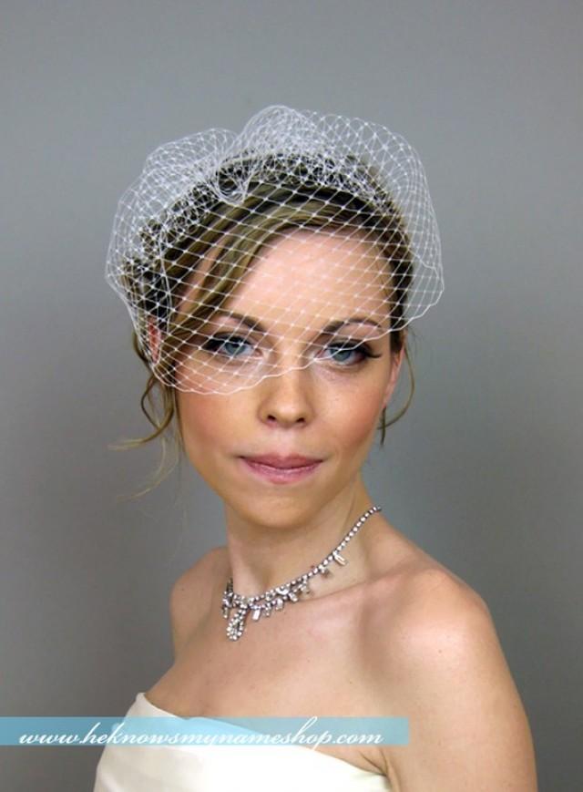 Wedge Birdcage Veil (Free U.S. Shipping) Wedding, French Veil