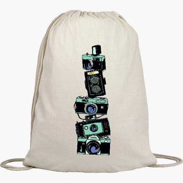 Cinch Sack Backpack Drawstring Bags Beach Bags Natural Cotton Bag