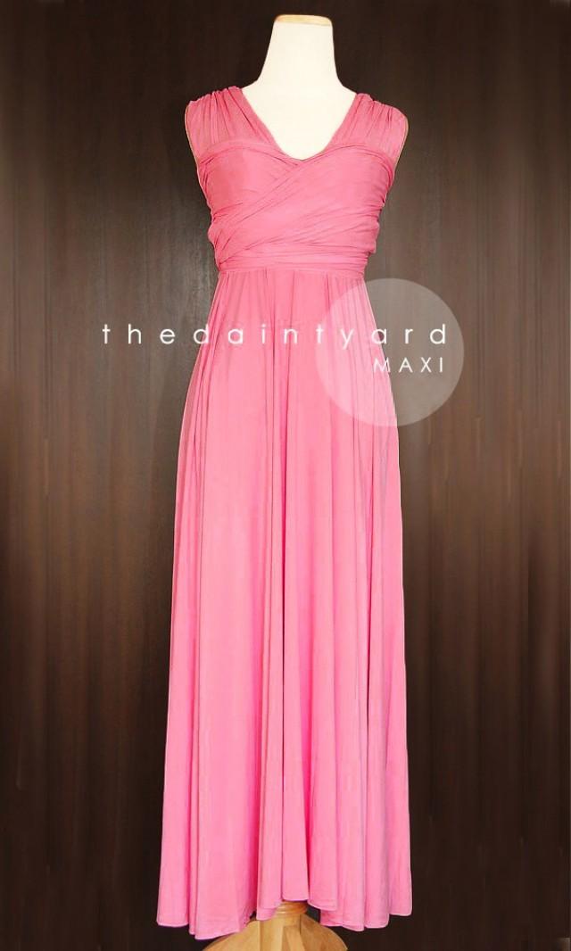 Maxi Rouge Bridesmaid Dress Convertible Dress Infinity Dress