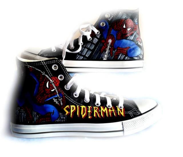 converse spiderman shoes