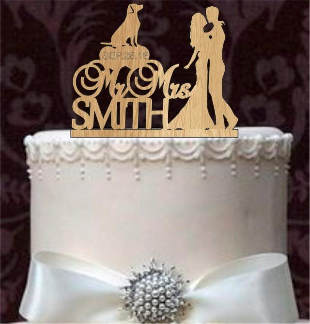 Rustic Wedding Cake Topper, Personalized Cake Topper, Funny Cake Topper