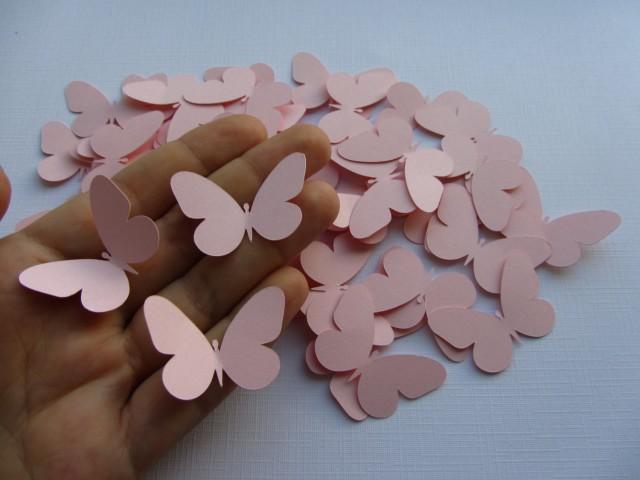 Pink Paper Butterflies Die Cut Butterflies Pink Wedding