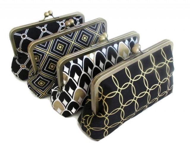 black and gold clutch bags uk