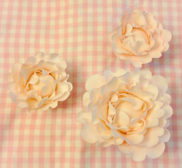 Delicate Sugar Flowers Peony Set Gum Paste Flowers Edible Cake