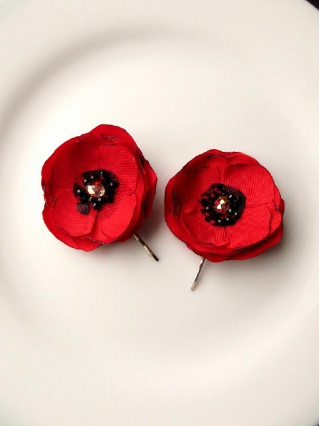 Hair Jewellery Poppy Flower Hair Pin Airspa In