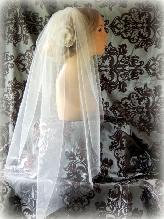 Bridal Tulle Veil 35'Single Layer, Traditional Veil, Illusion Veil