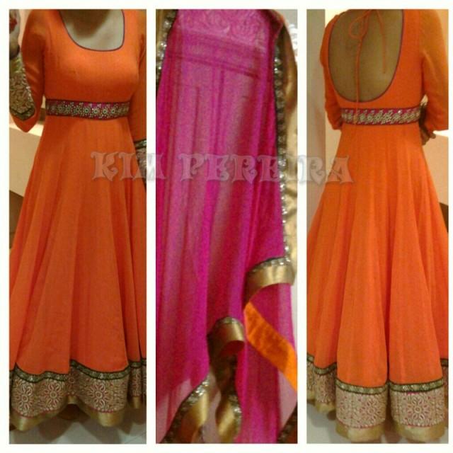 western anarkali dress