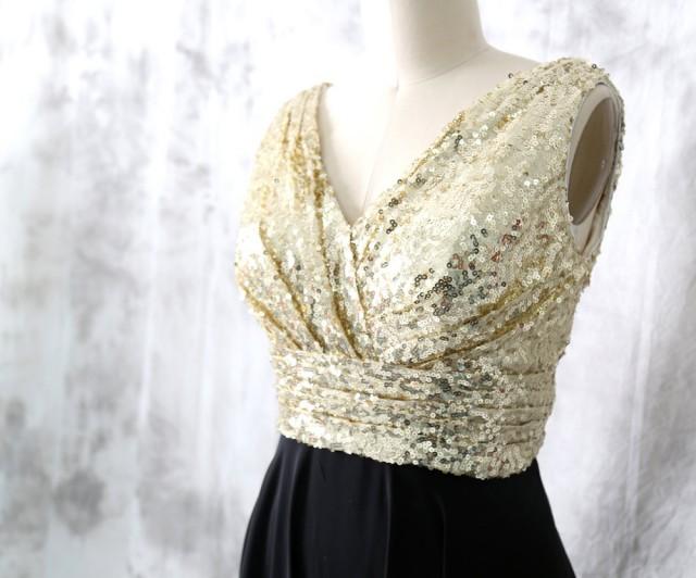 long black sequin bridesmaid dress