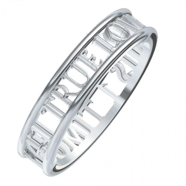 Christian Purity Ring True Love Waits Custom Made In Sterling Silver