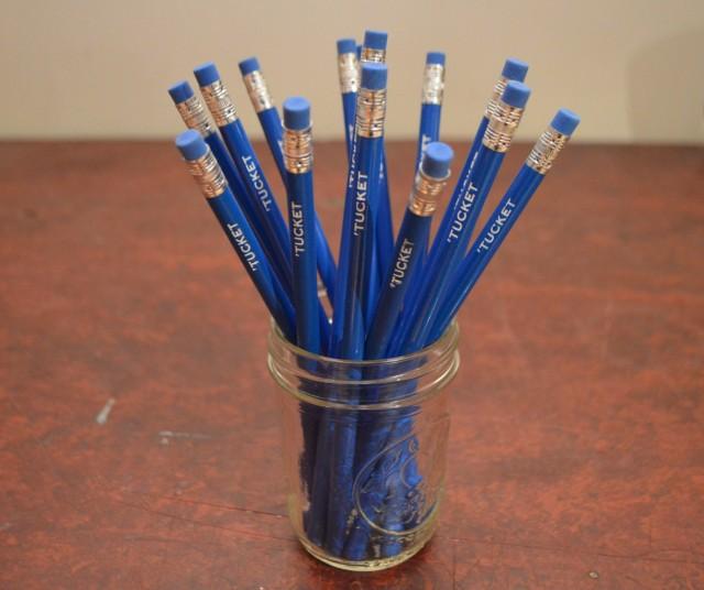 Set Of 12 Custom Name Pencils, Custom Pencils, Gold Foil Pencils