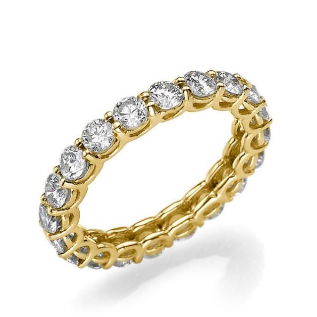 Unique Wedding Ring, 14K Gold Wedding Band, 2.2 TCW Diamond Wedding