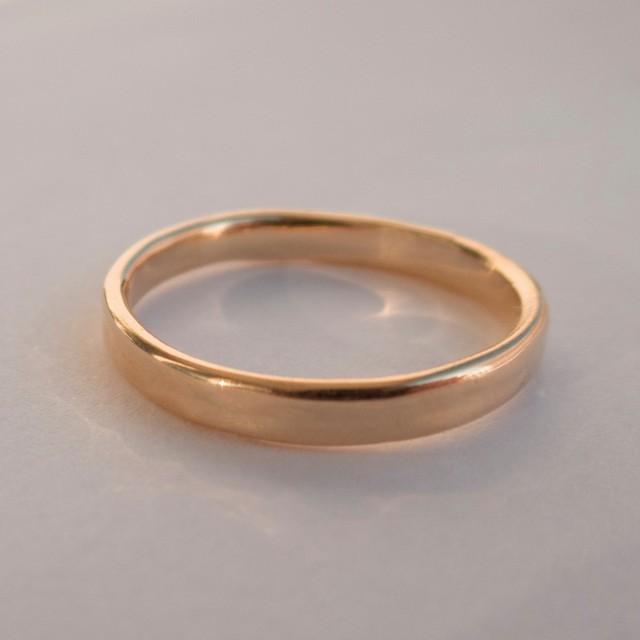 Simple Gold Wedding Band - 14k Rose Gold Ring , Unisex ...