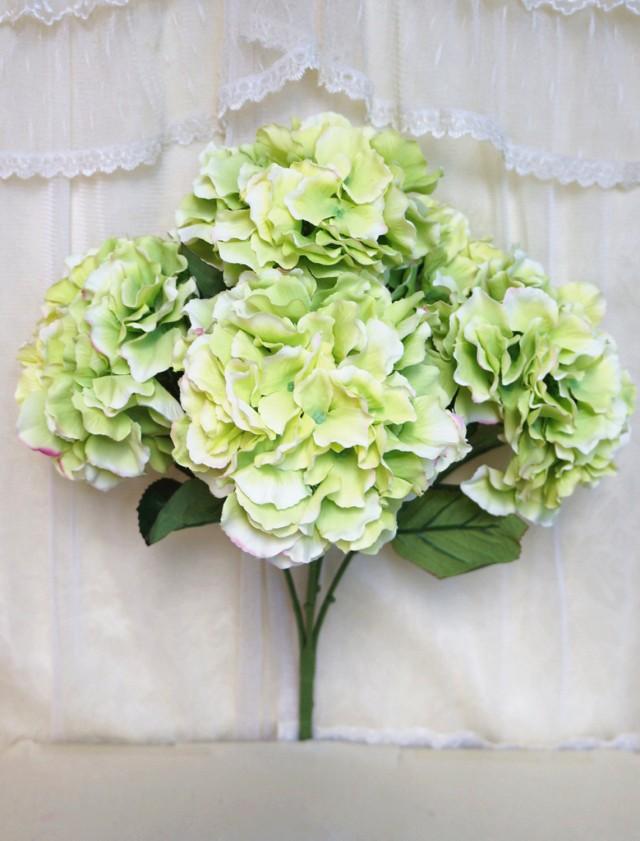 18" Super Soft Silk Hydrangea Artificial Flower Bush