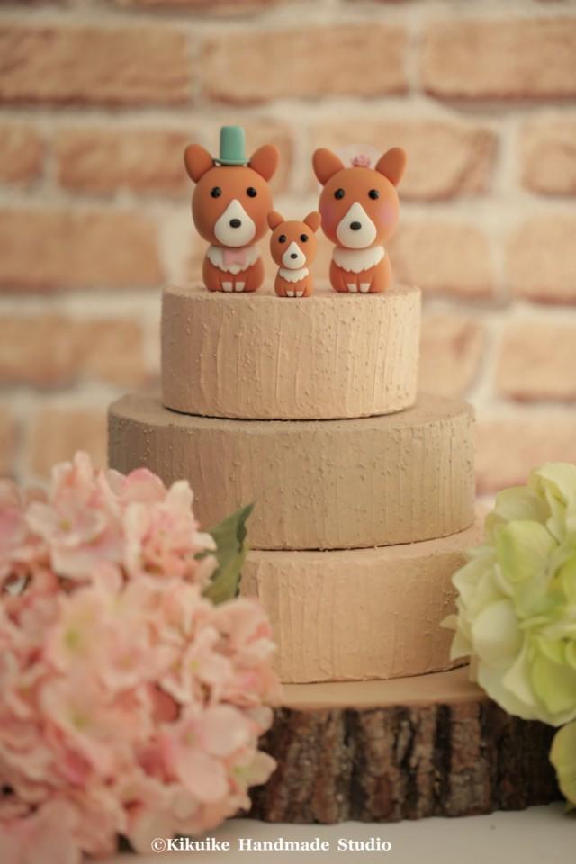 Wedding Cake Topper Love Pembroke Welsh With Basek824
